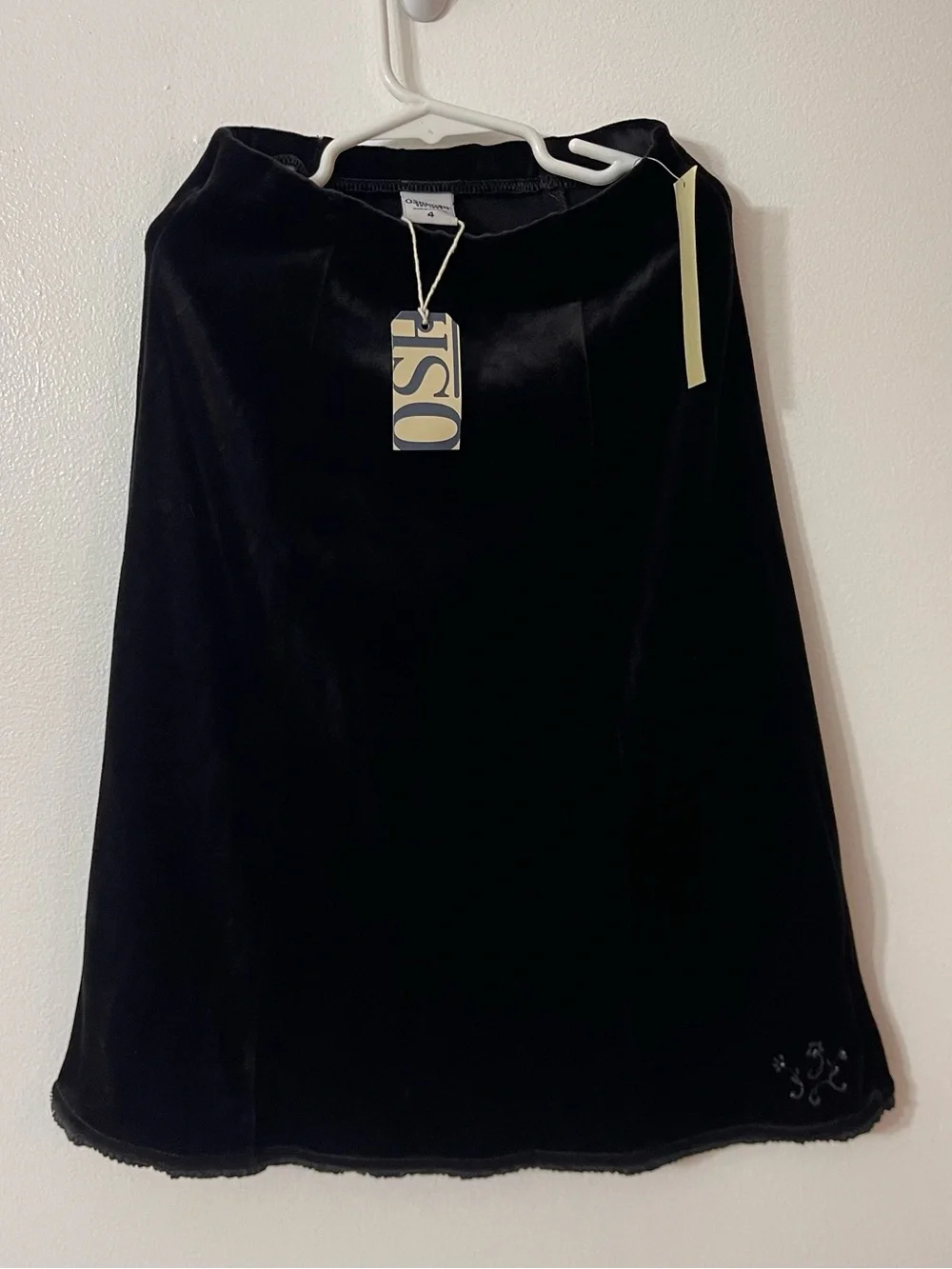 OshKosh B'gosh Black Velvet A-Line Skirt